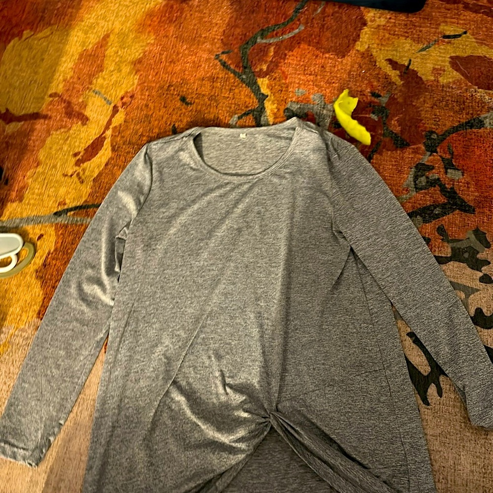 Grey long sleeved shirt